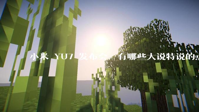 小米 YU7 发布会，有哪些大说特说的点其实是行业基操？